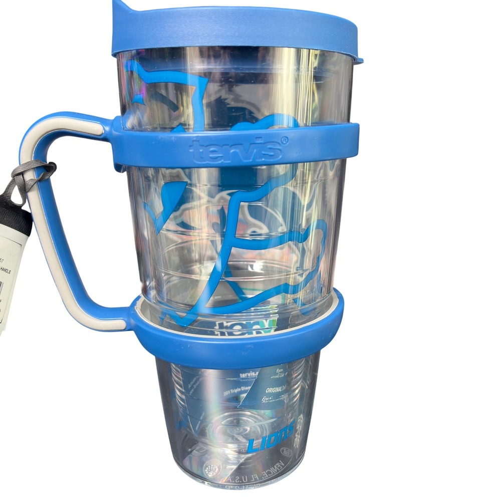 Tervis NFL Detroit Lions 24oz Insulated Tumbler with Lid and Handle Blue Clear
